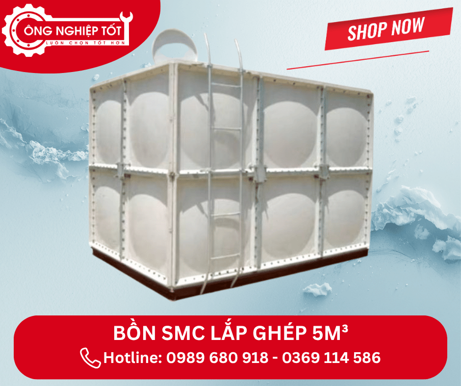 Địa chỉ mua Bồn SMC lắp ghép 5m³ chính hãng, giá tốt
